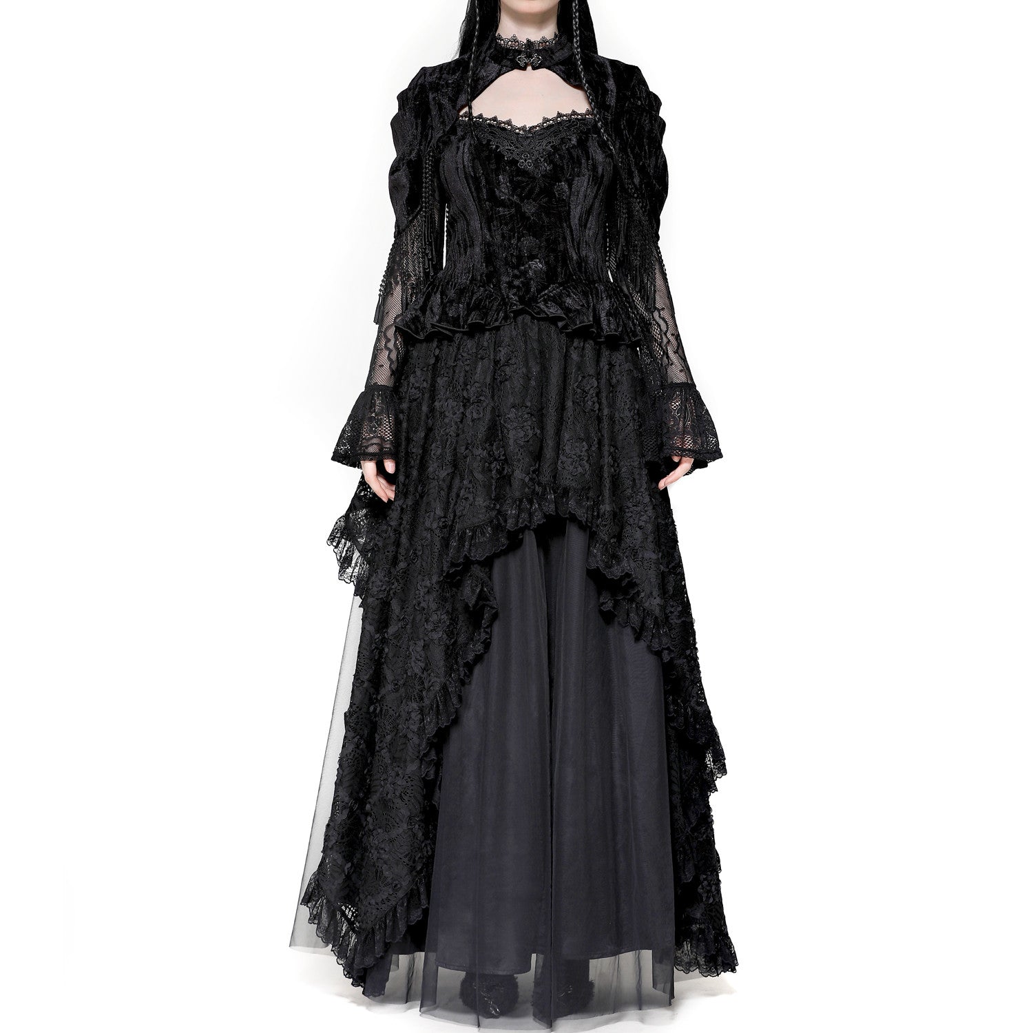 Long Lace and Tulle Skirt