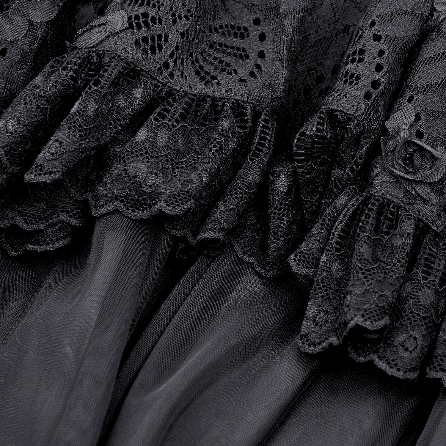 Long Lace and Tulle Skirt