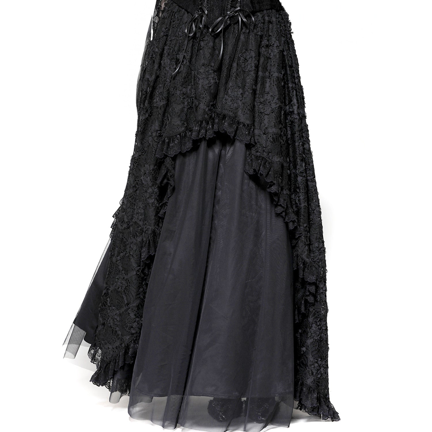 Long Lace and Tulle Skirt