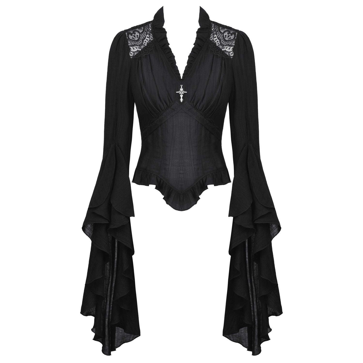 Blusa Mangas Campana