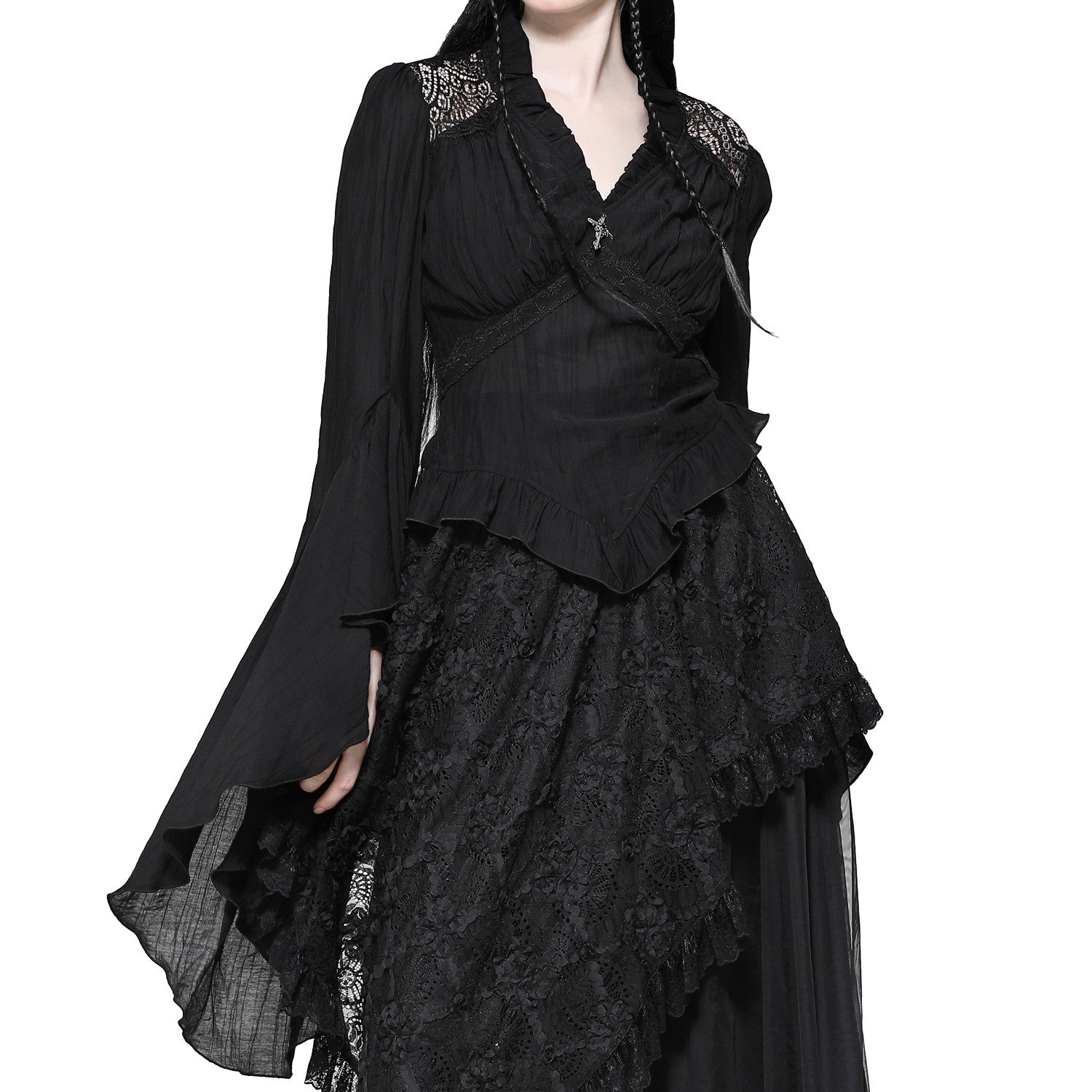 Blusa Mangas Campana