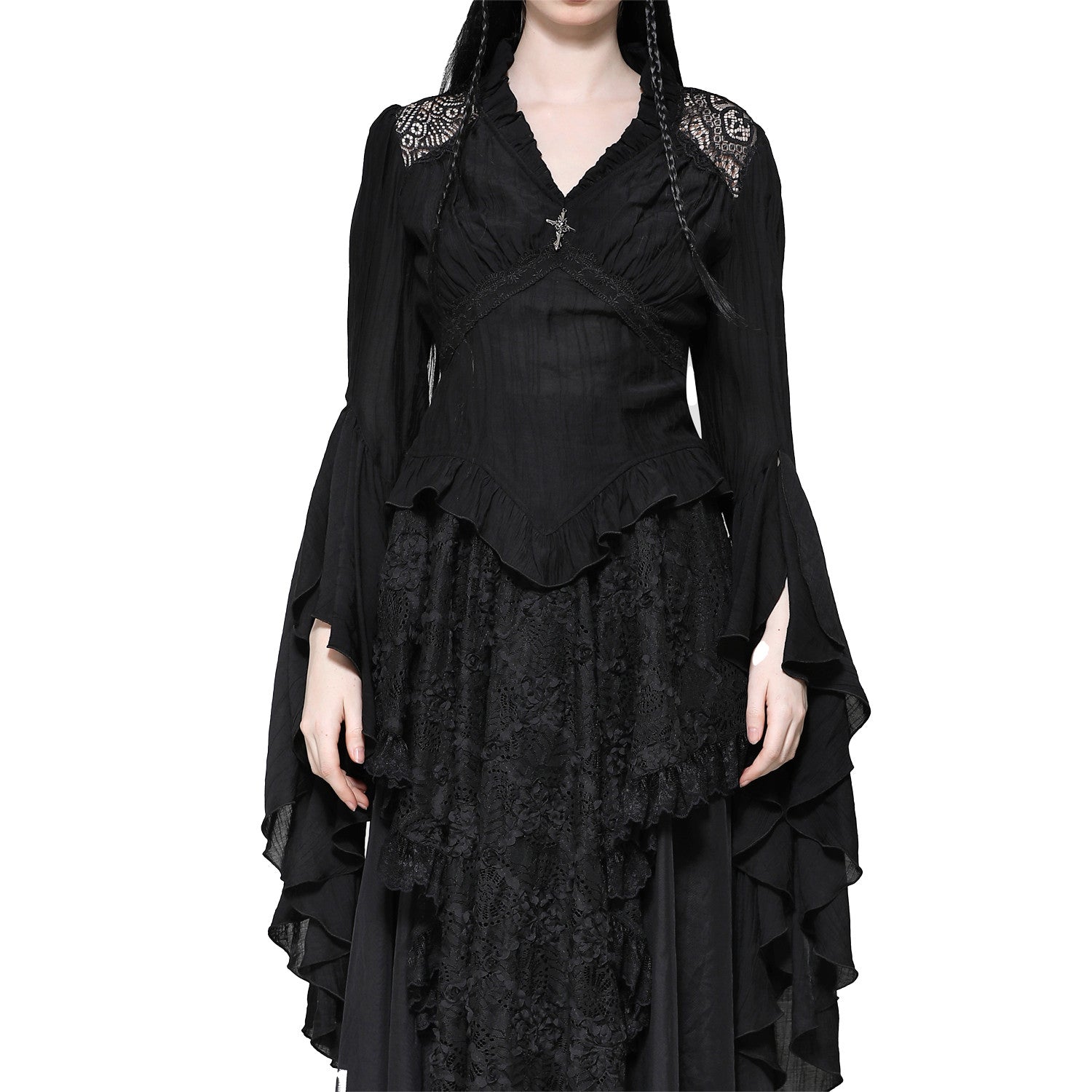 Blusa Mangas Campana