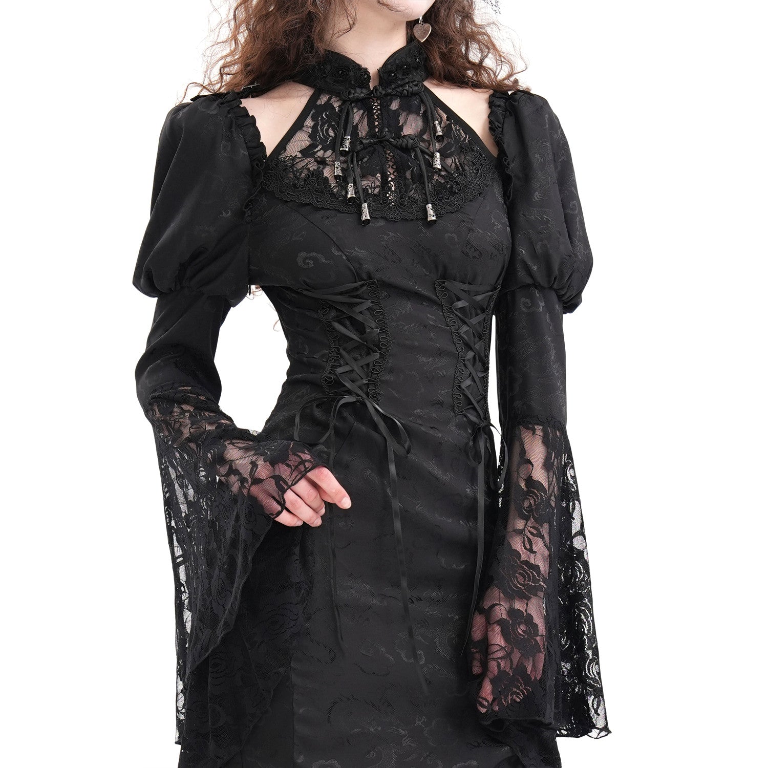 Vestido Asimétrico con Encaje