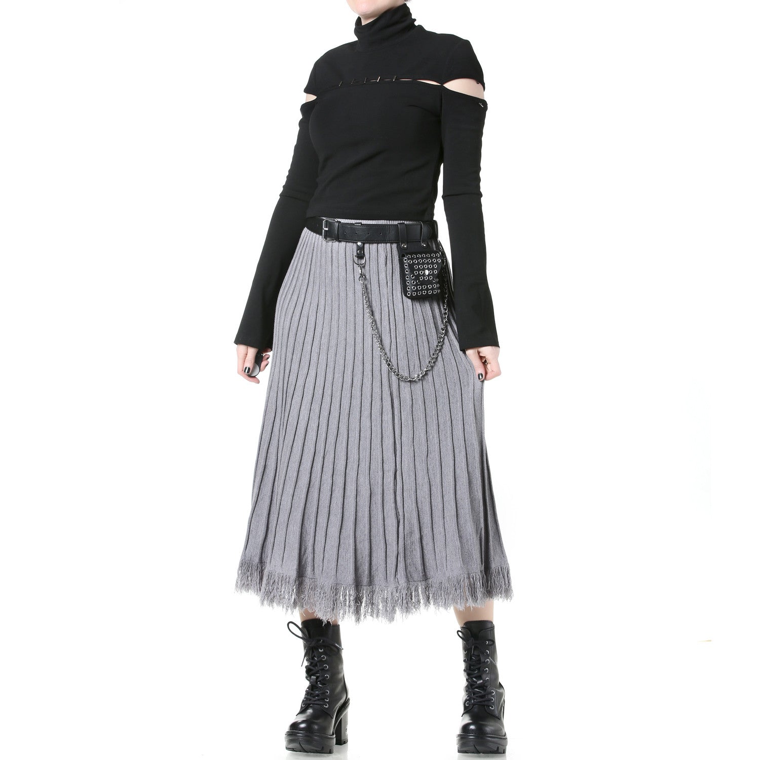"Silver" Knit Skirt