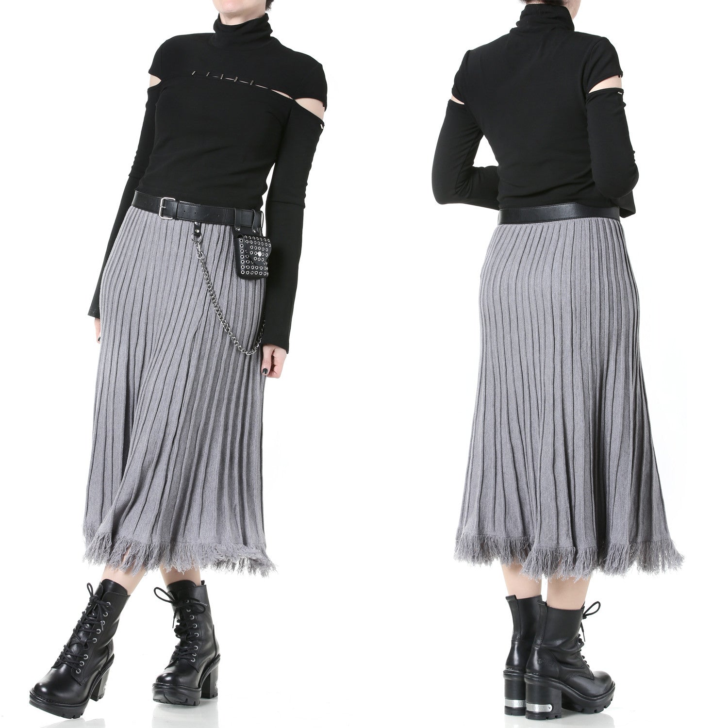 "Silver" Knit Skirt