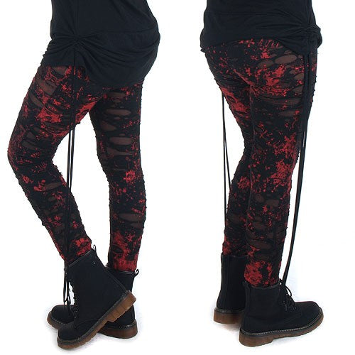 Legging Rojo y Negro