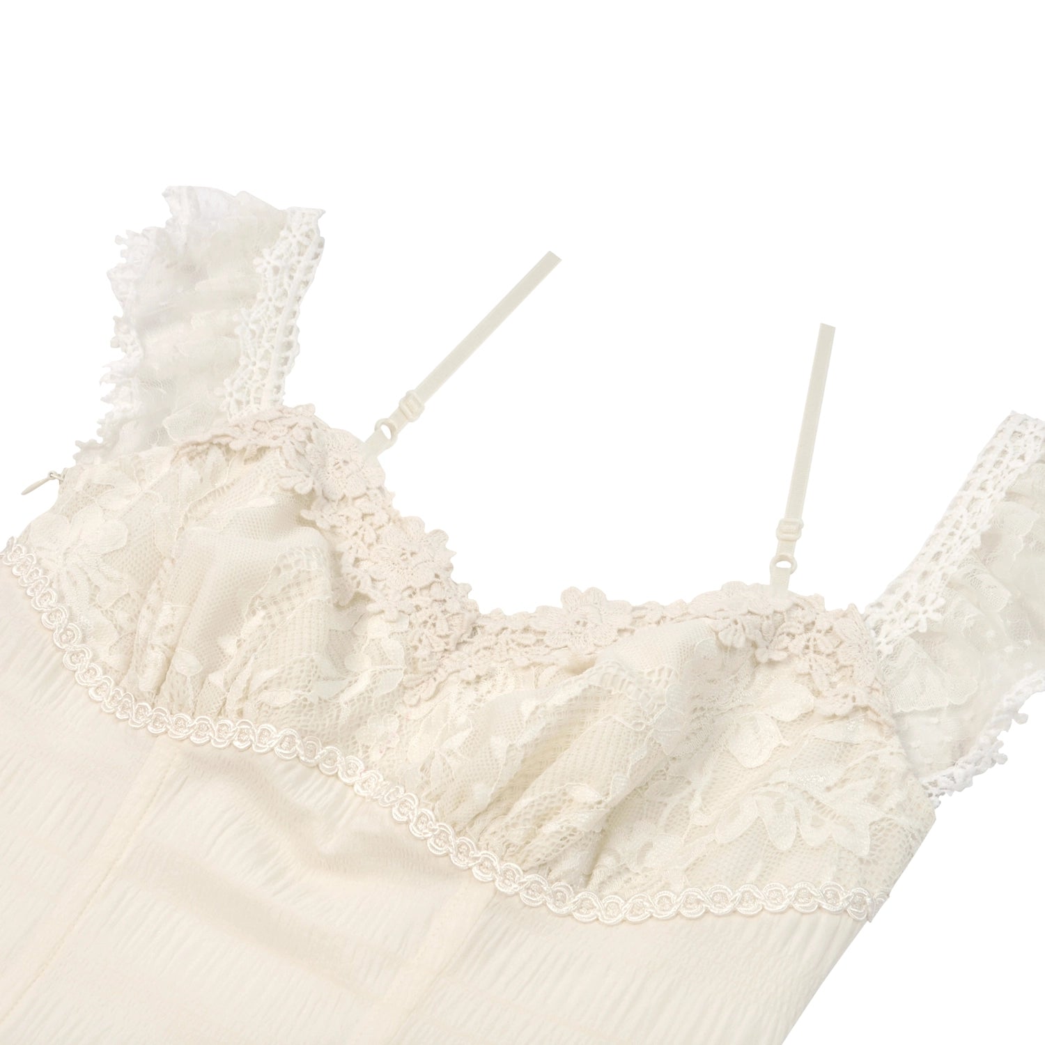 Vestido Marfil Asimétrico Fairycore de Encaje y Corsé