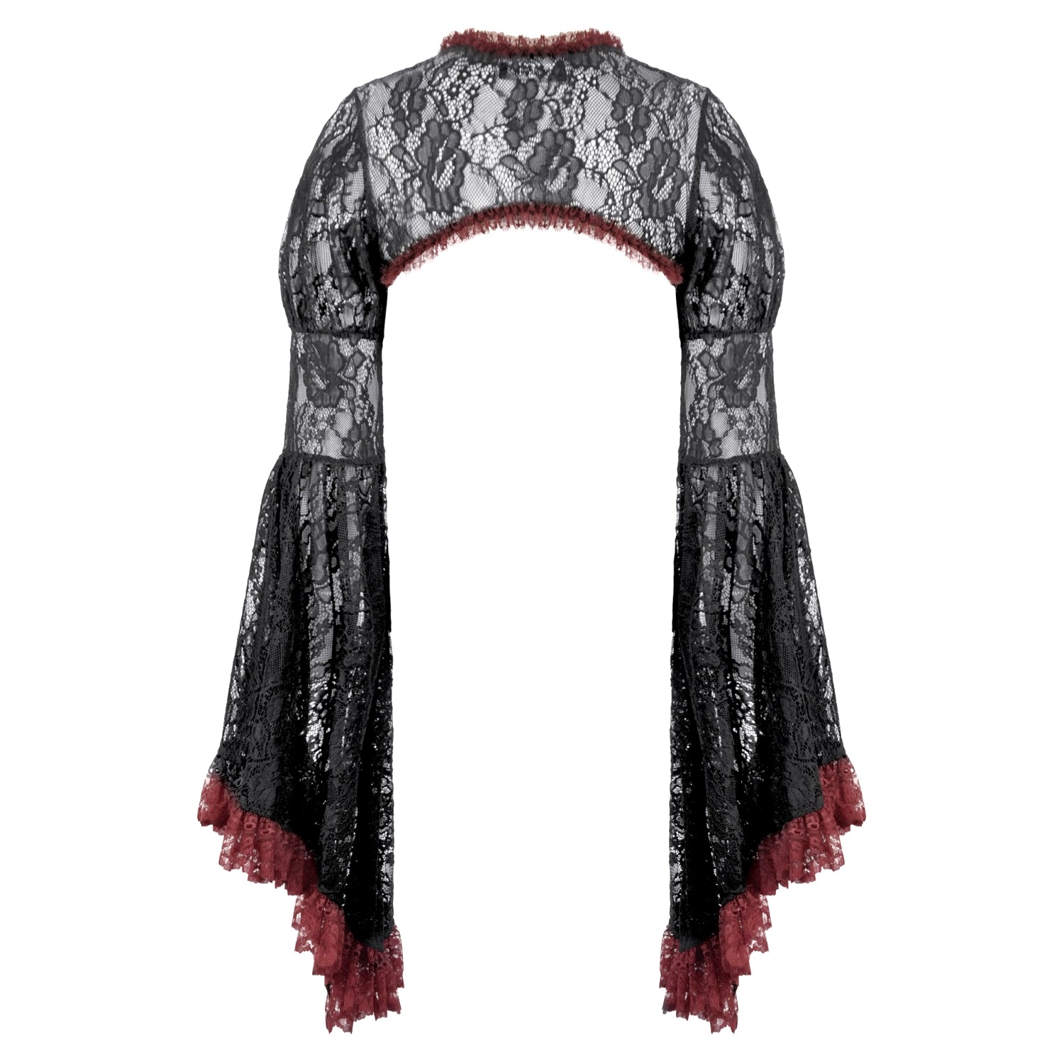 Bolero Renda Preto Manga Comprida Sino | Gótico Dark