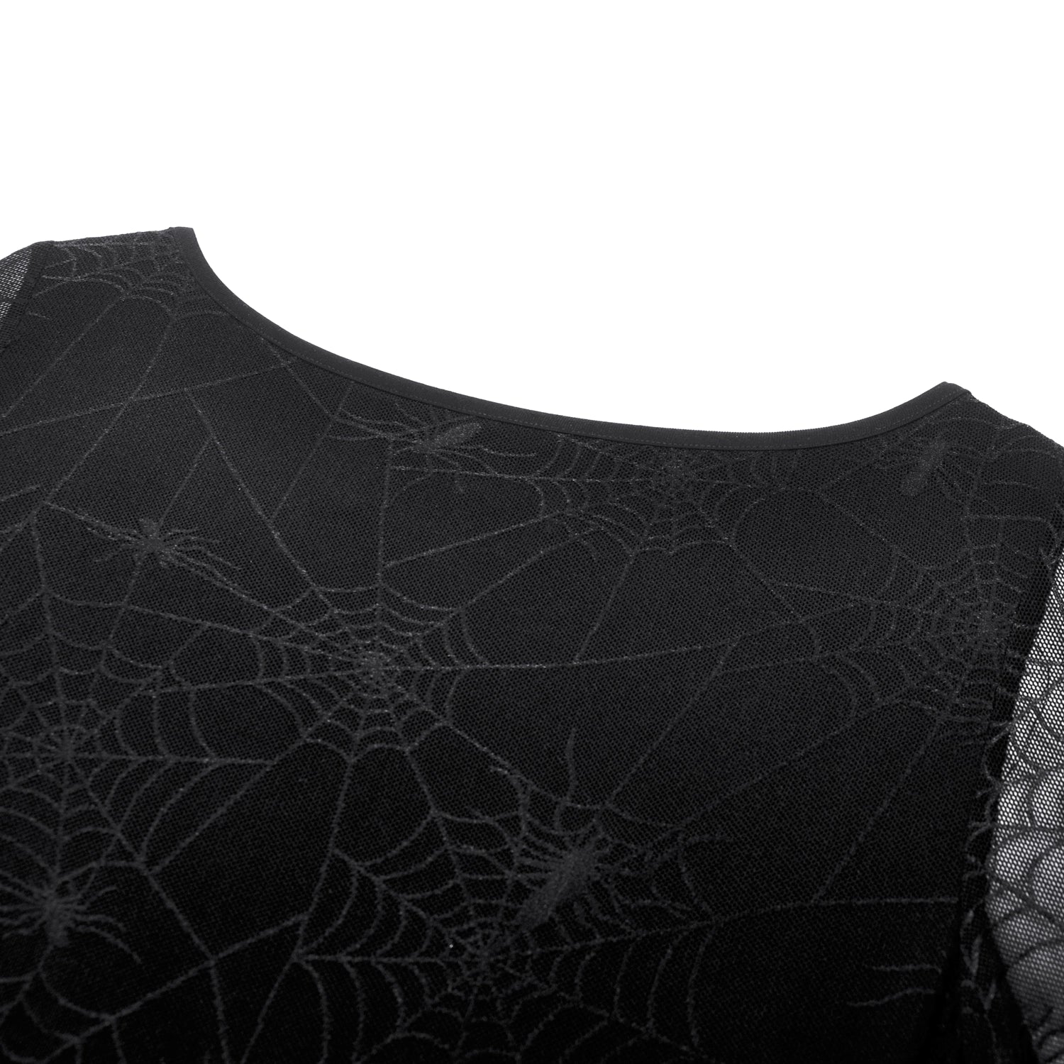 Vestido Gótico Largo Telaraña con Hebillas y Corsé