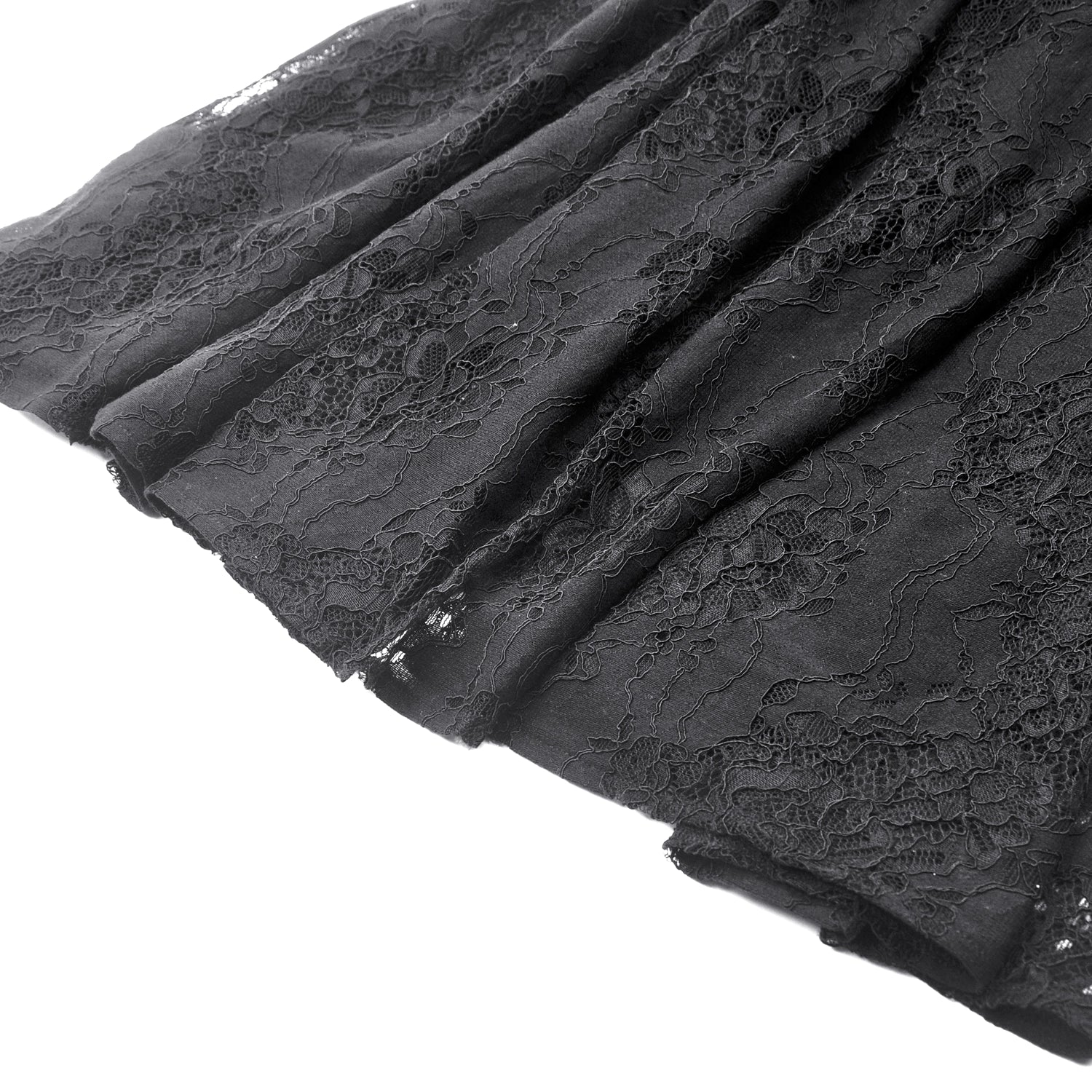 Vestido Largo Gótico Negro Veludo e Renda