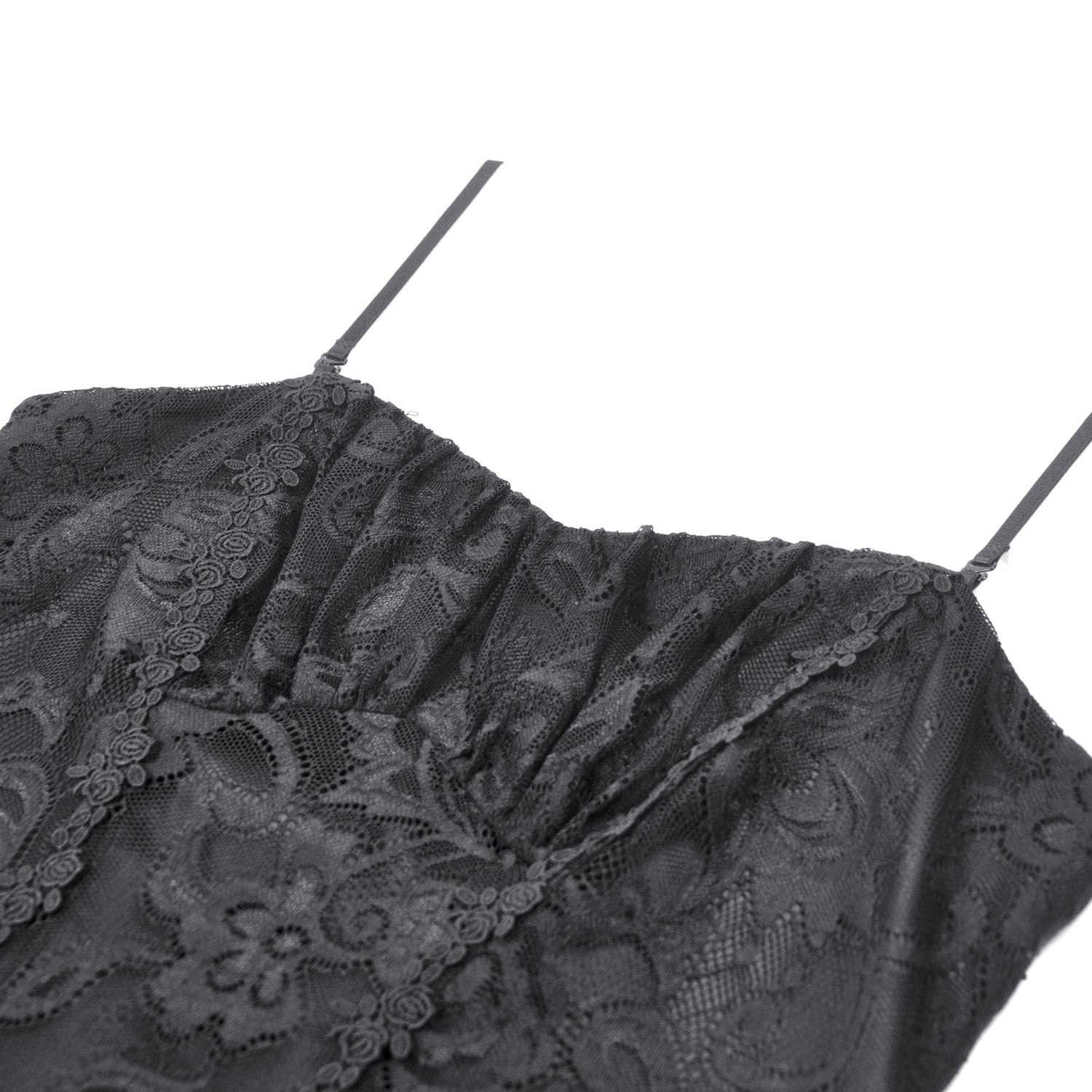 Vestido Gótico Asimétrico de Encaje con Espalda Corsé