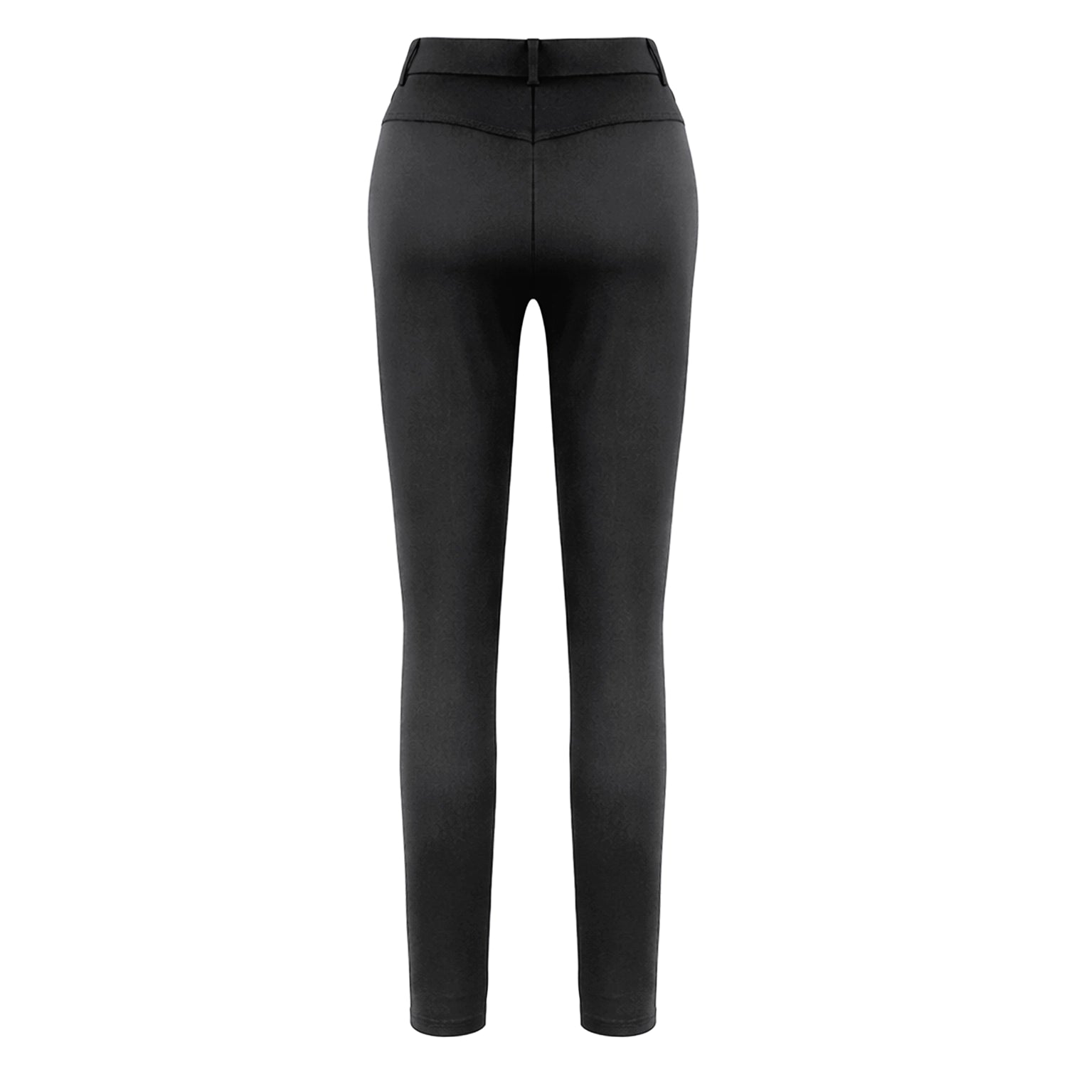 Pantalones Góticos Pitillo con Hebillas y Acordonado