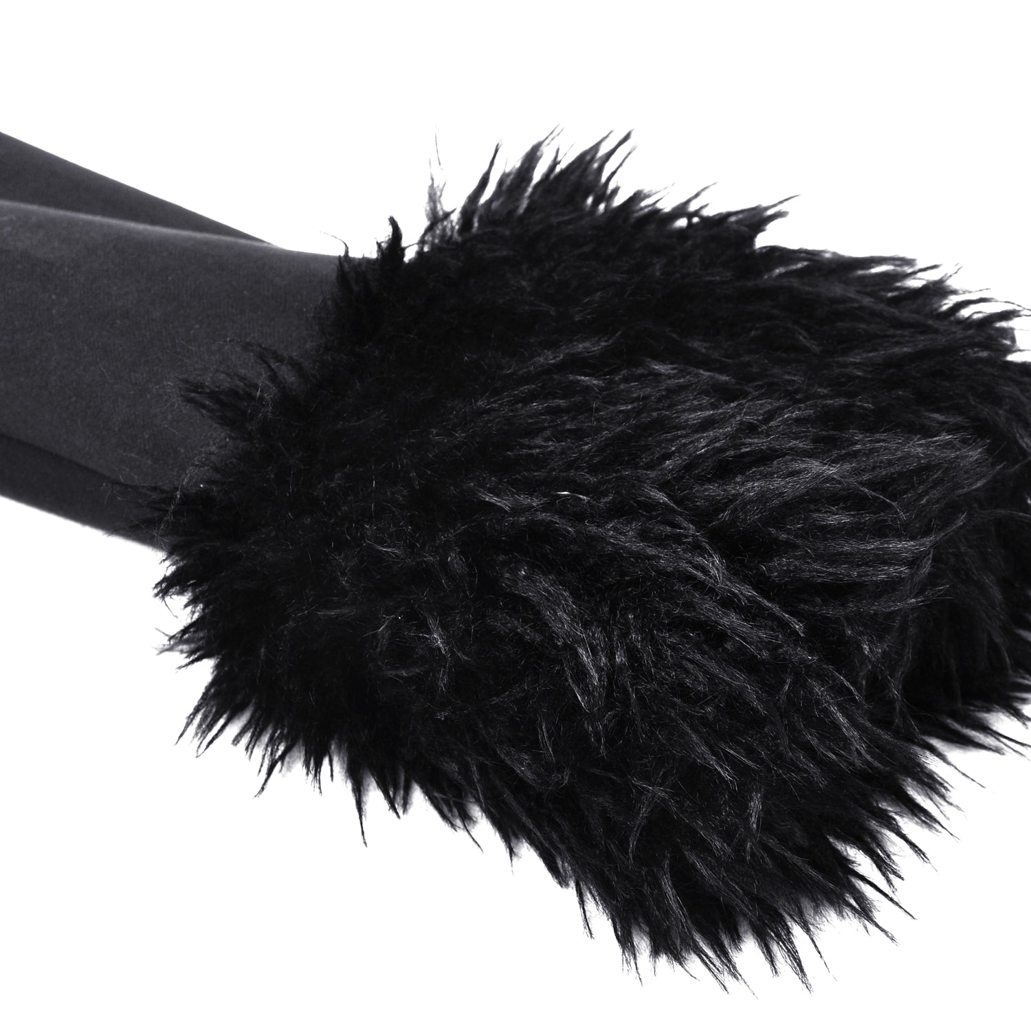 Abrigo Largo con Cuello de Pelo y Lazada Trasera