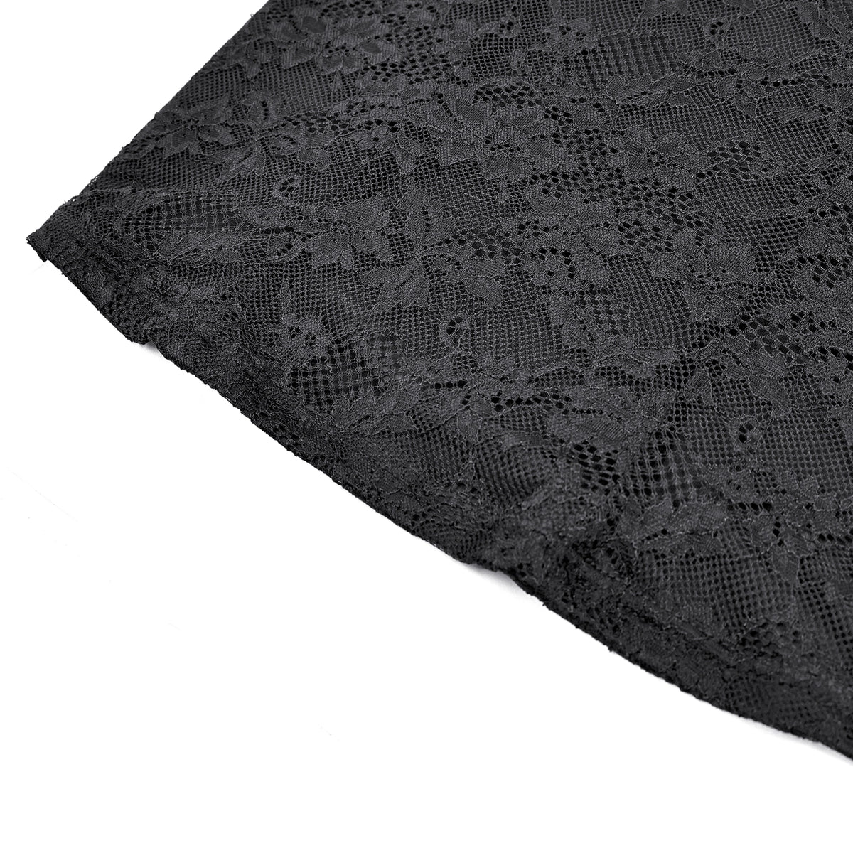 Top Gótico de Encaje Negro con Hombros Descubiertos y Volantes, foto de detalle 4
