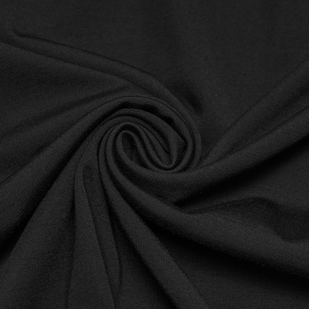 Muestra del punto negro de viscosa elástica de la camiseta