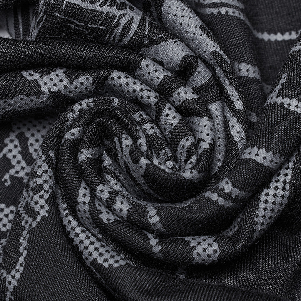 Tejido de punto de algodón con el estampado de trama de puntos