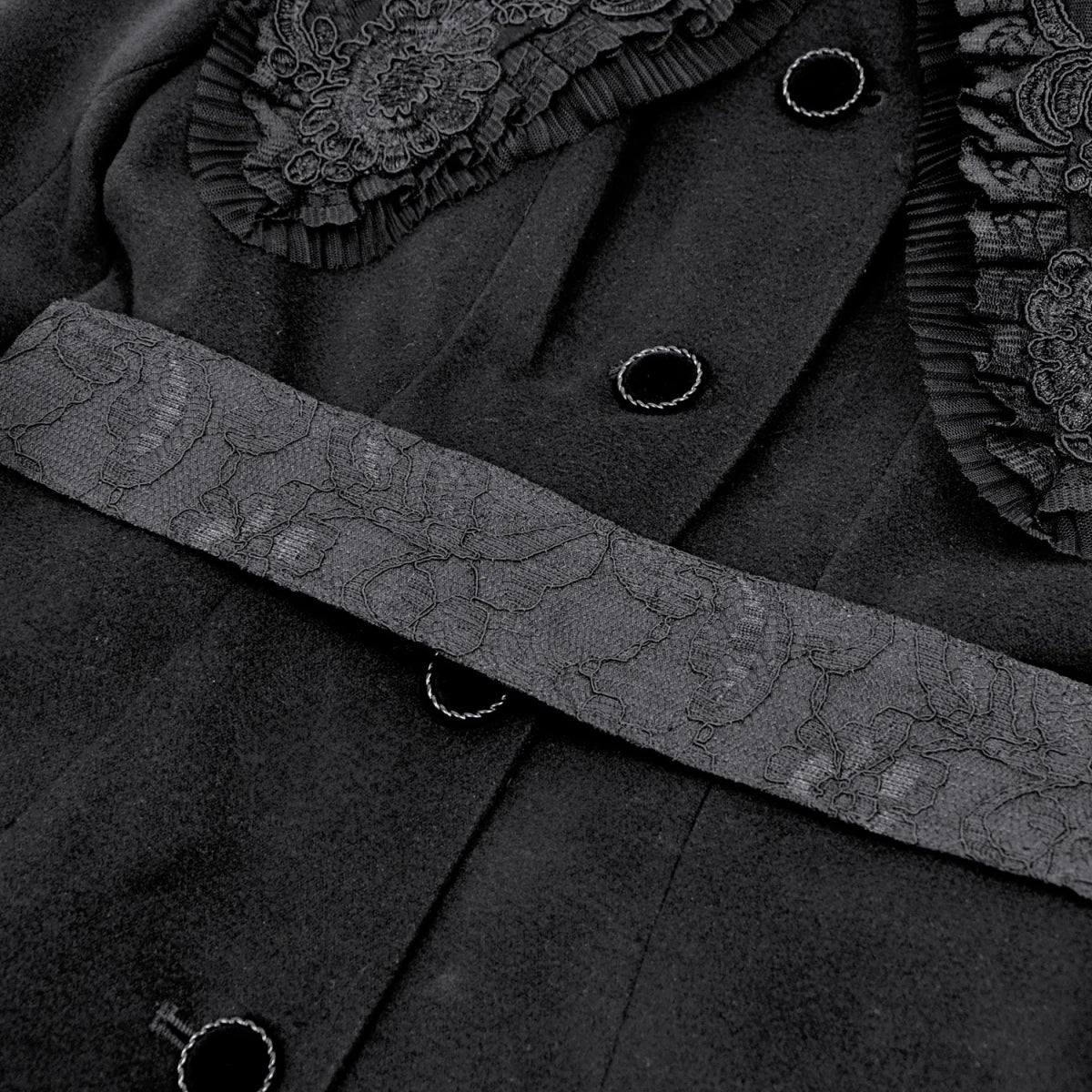 Abrigo de Botonadura Frontal y Gran Cuello - Crazyinlove