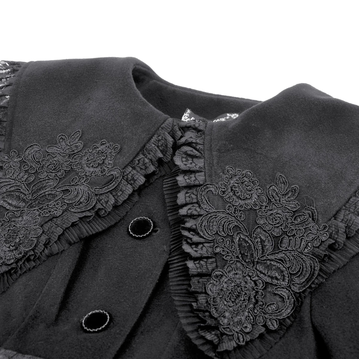 Abrigo de Botonadura Frontal y Gran Cuello - Crazyinlove