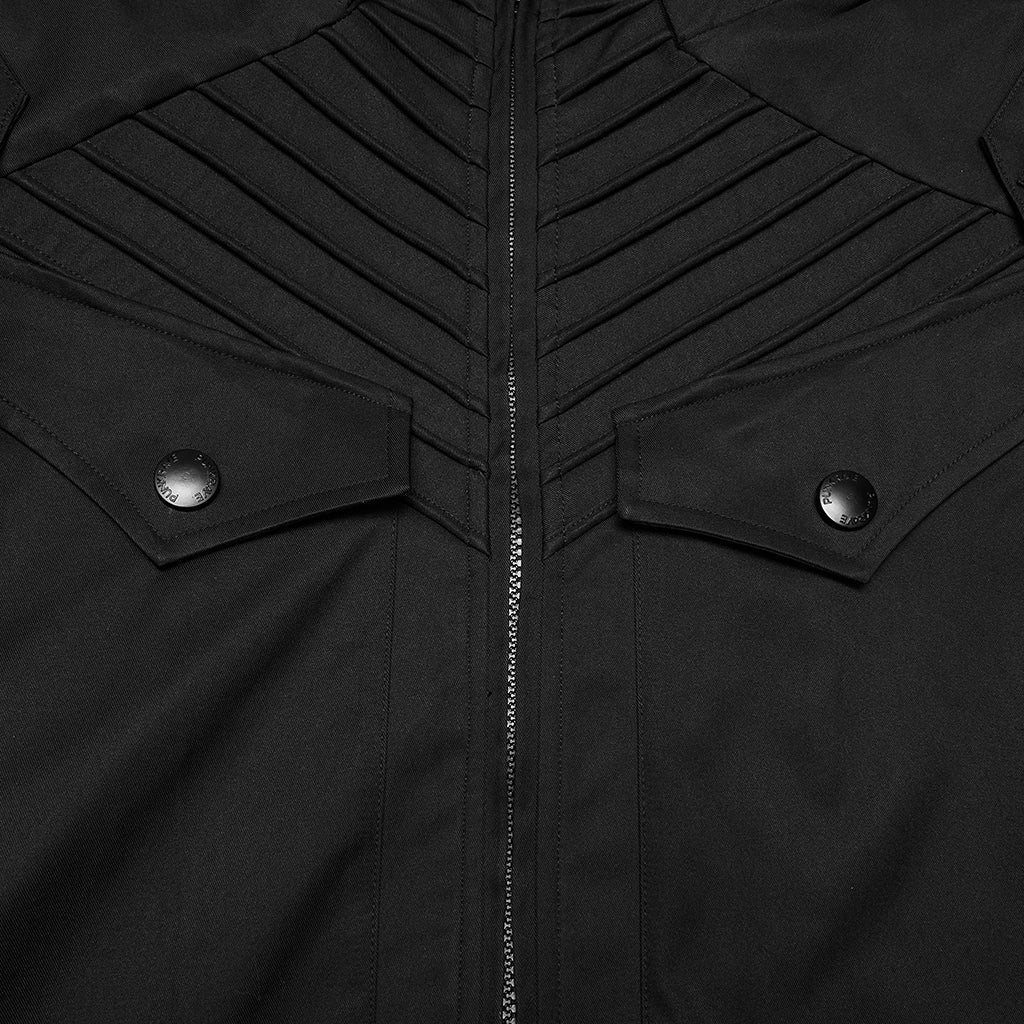 Abrigo Largo Hombre Techwear con Capucha Táctico - Crazyinlove