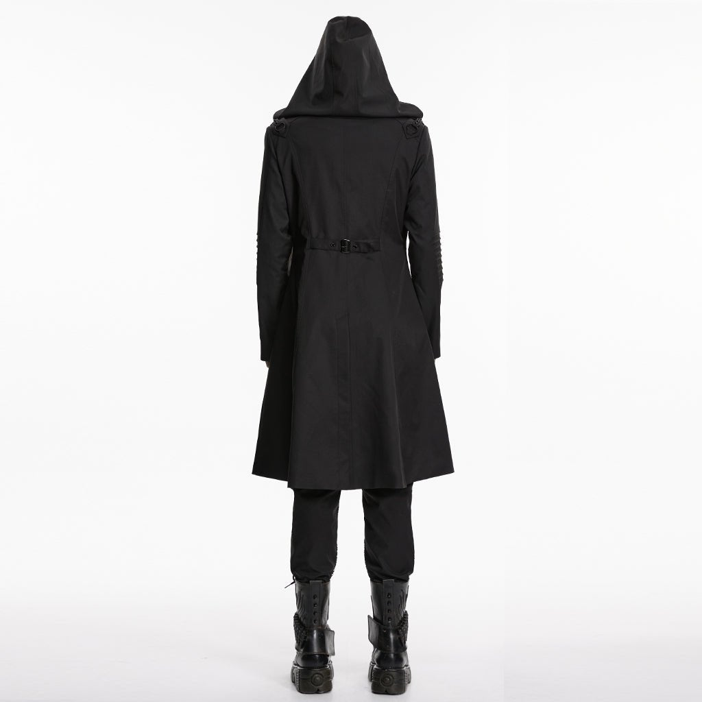 Abrigo Largo Hombre Techwear con Capucha Táctico - Crazyinlove