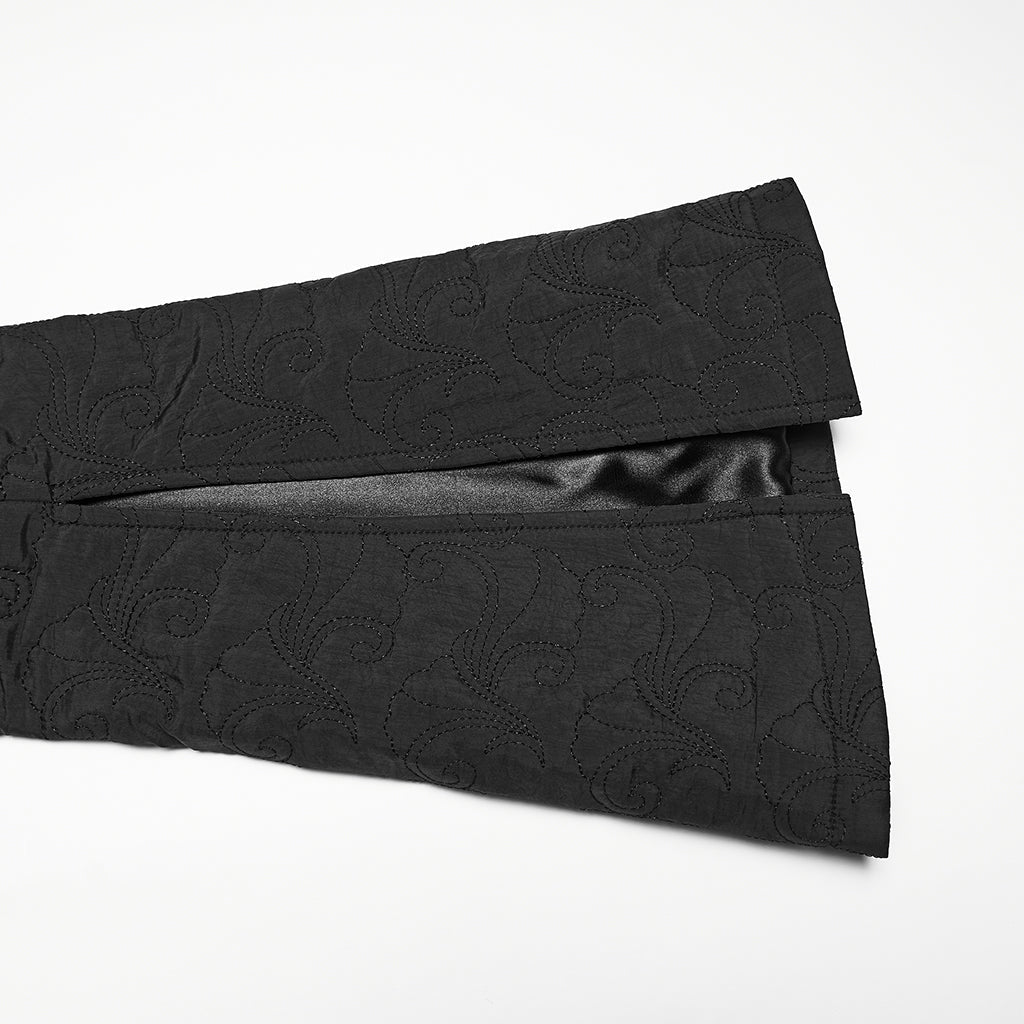 Abrigo Negro Gótico Noble con Correa Cruzada - Crazyinlove