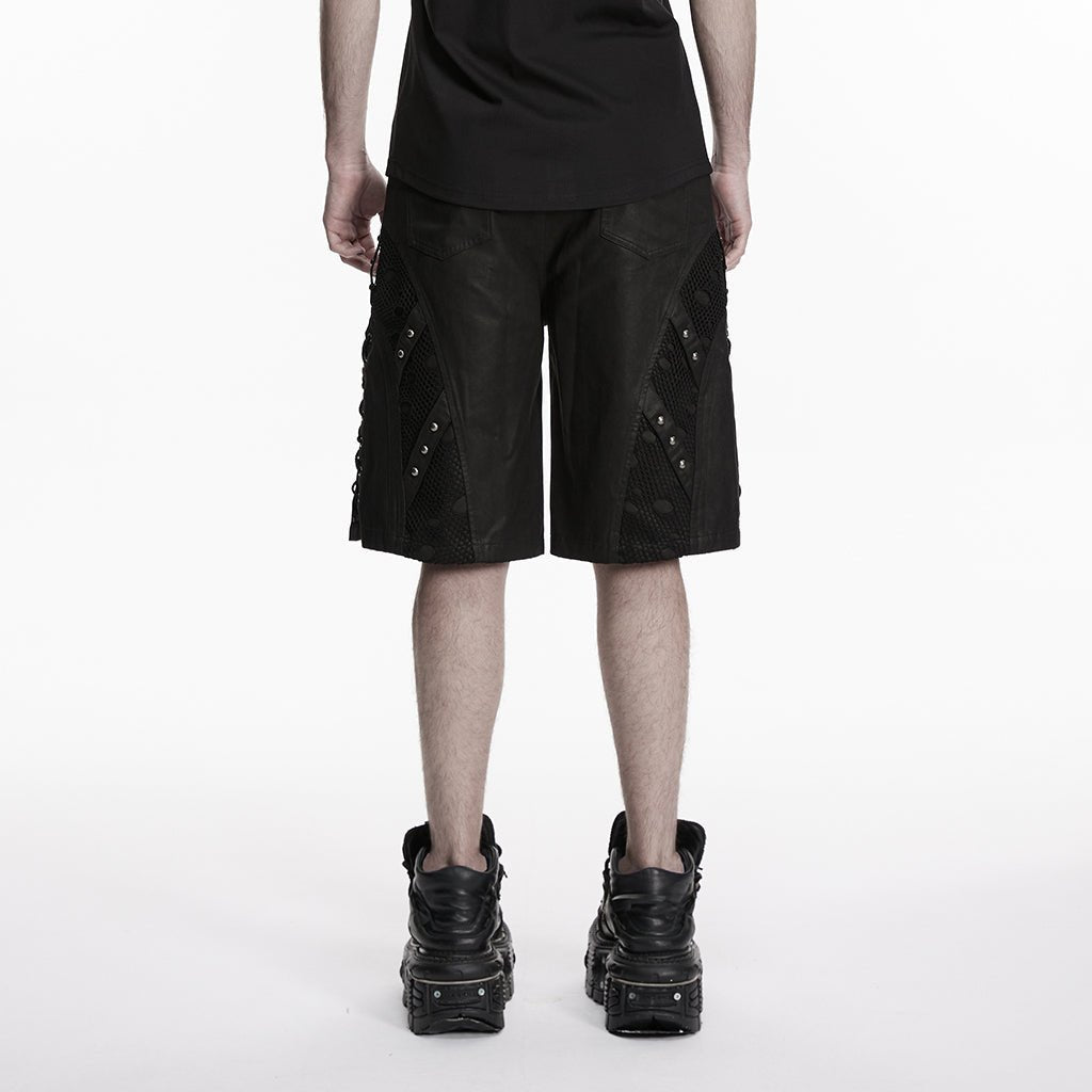 Bermudas Negras con Rejilla y Tachuelas - Crazyinlove