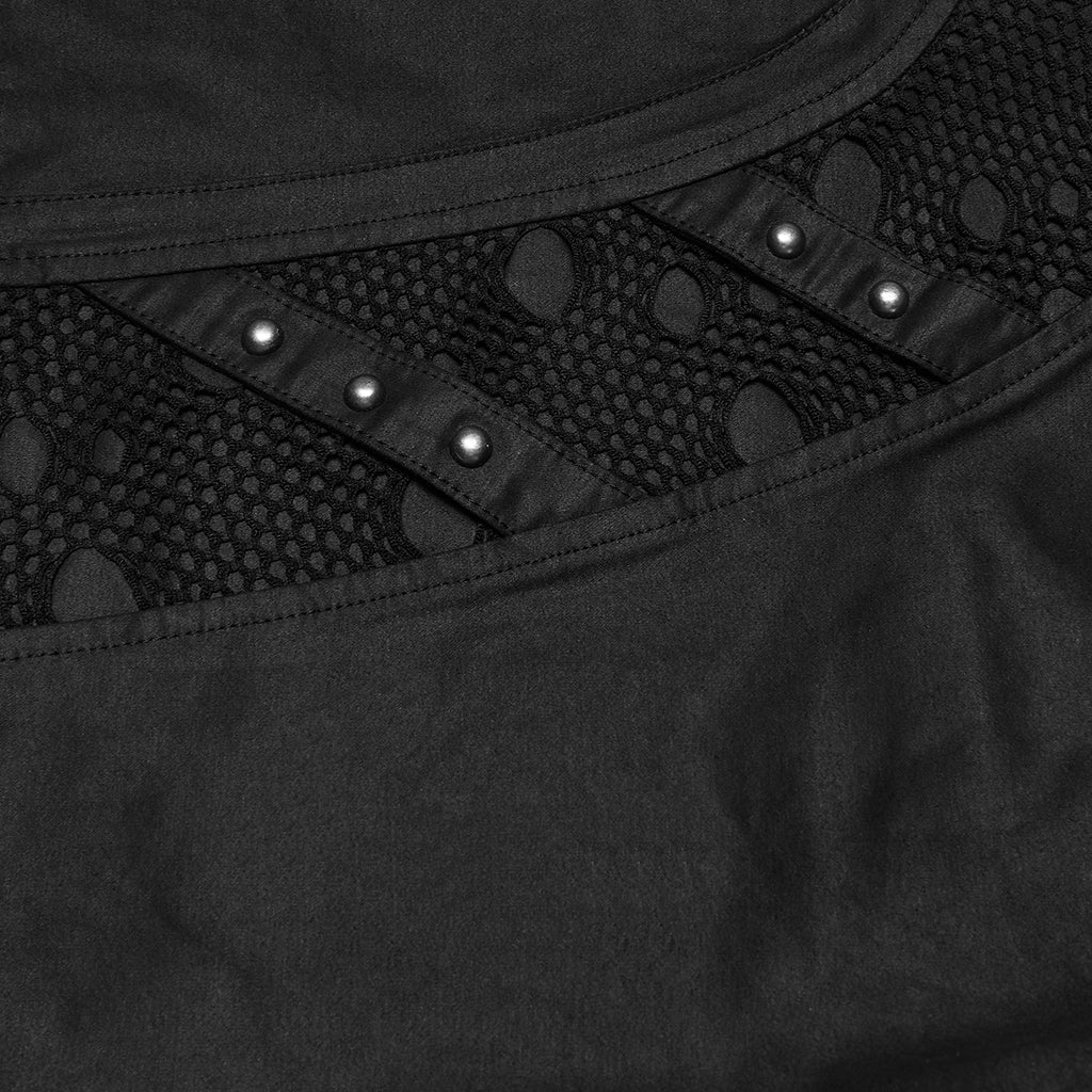 Bermudas Negras con Rejilla y Tachuelas - Crazyinlove