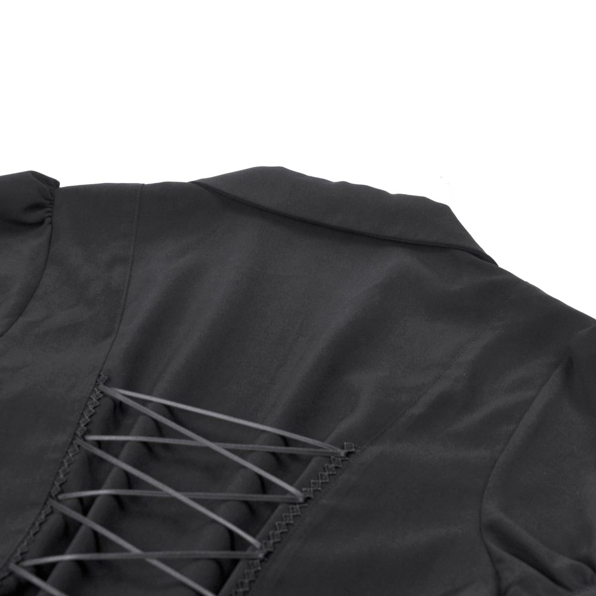 Blusa Gótica Negra Volantes | Mangas Abullonadas - Crazyinlove