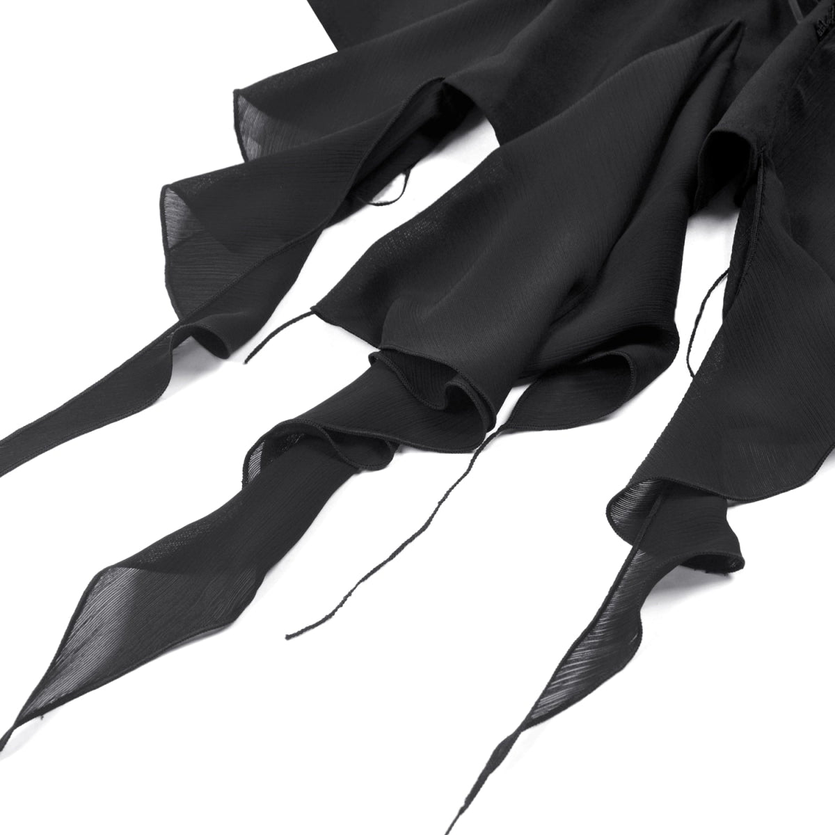 Blusa Gótica Negra Volantes | Mangas Abullonadas - Crazyinlove