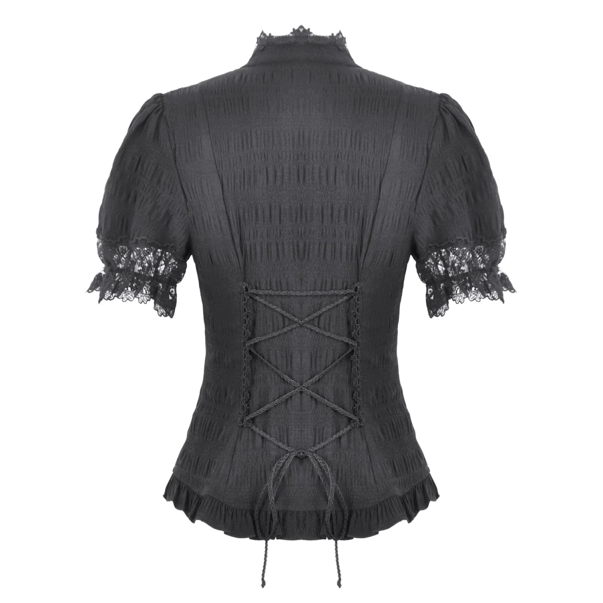 Blusa Gótica Victoriana de Encaje con Camafeo - Crazyinlove