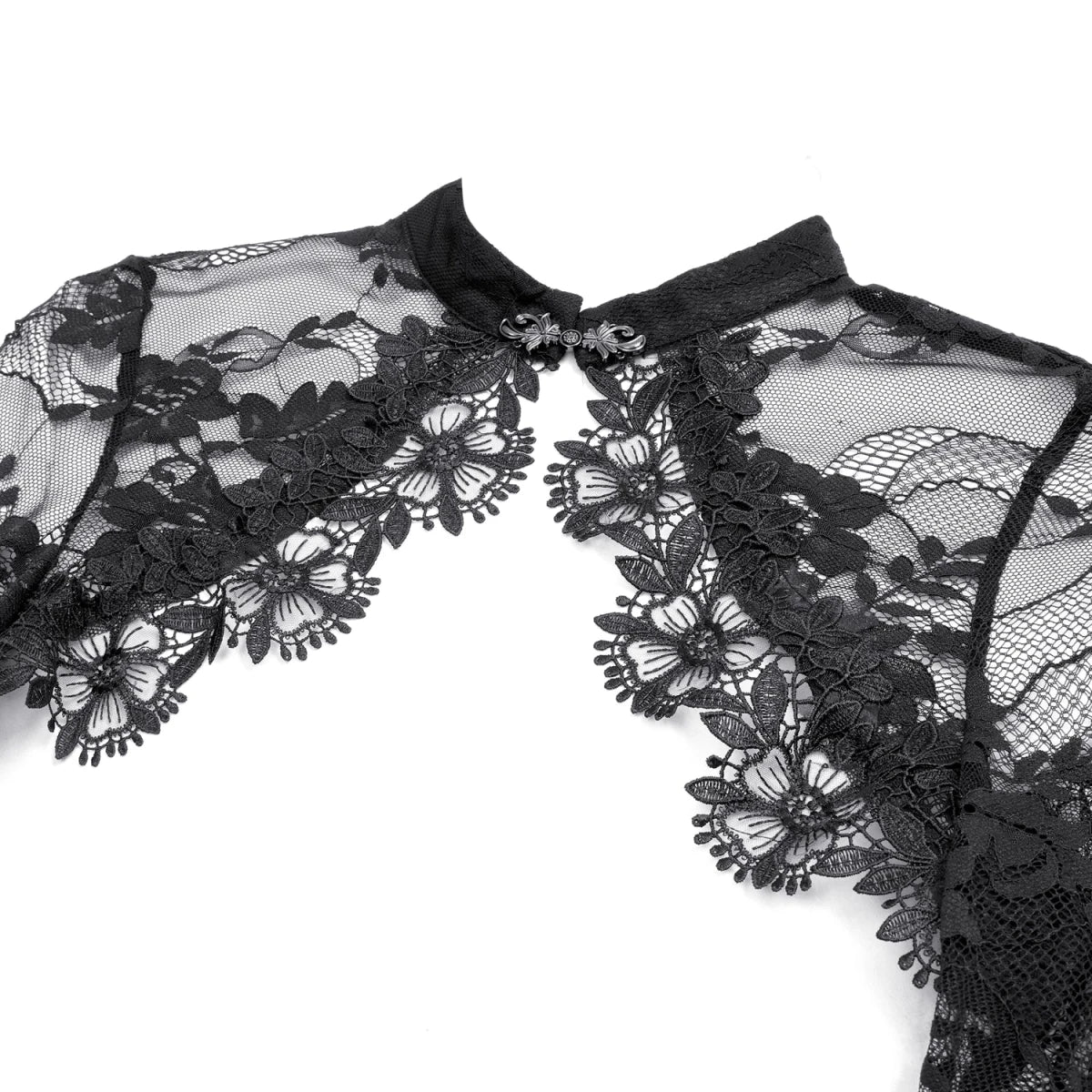 Bolero de Encaje Negro Victoriano con Mangas Acampanadas - Crazyinlove