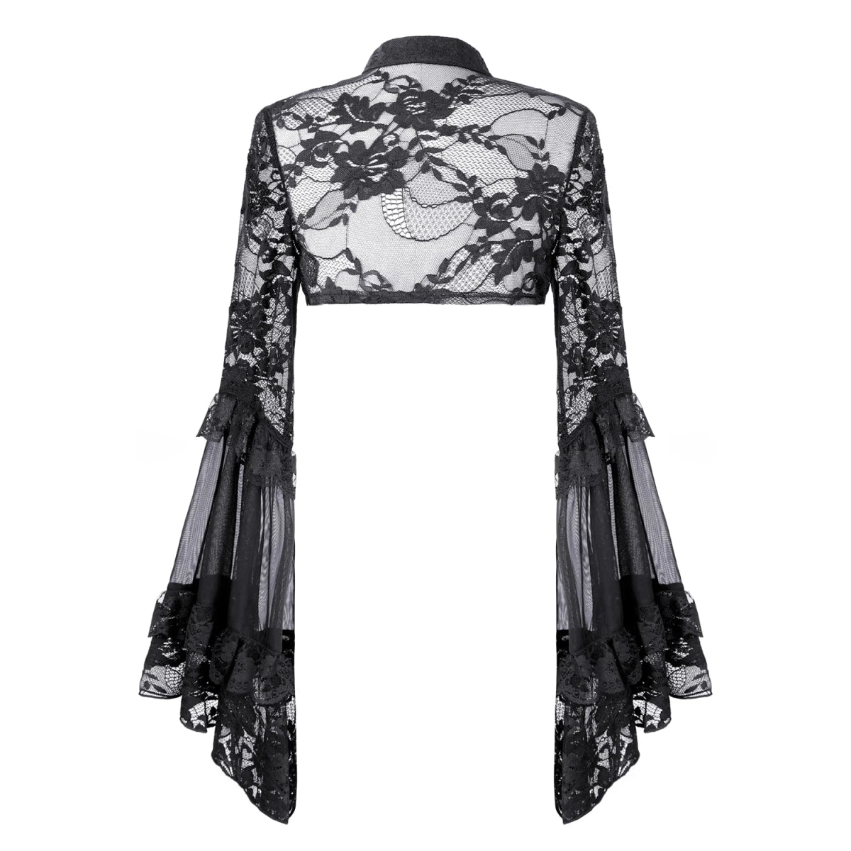 Bolero de Encaje Negro Victoriano con Mangas Acampanadas - Crazyinlove