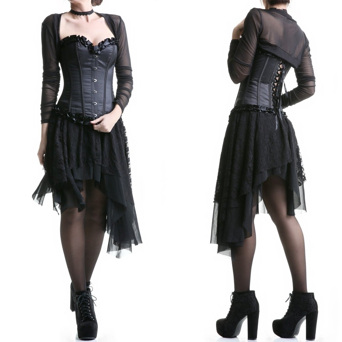 Bolero de Tul Negro estilo Ropa Gotica