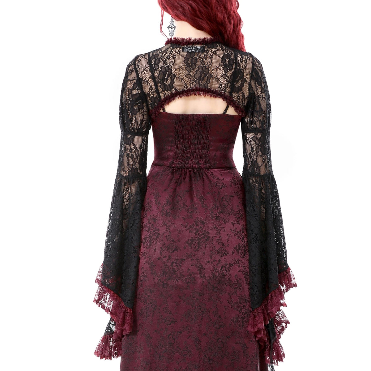 Bolero Encaje Negro Manga Larga Campana | Gótico Dark - Crazyinlove