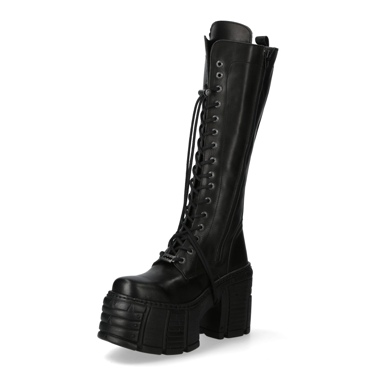 Bota Alta Heavy Plataforma Acordonada - Crazyinlove
