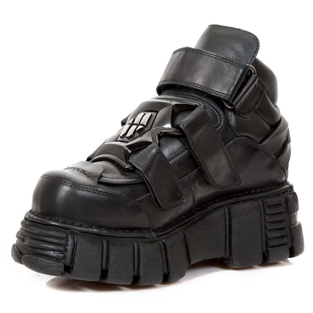 Botín Punk Plataforma Velcro New Rock - Crazyinlove