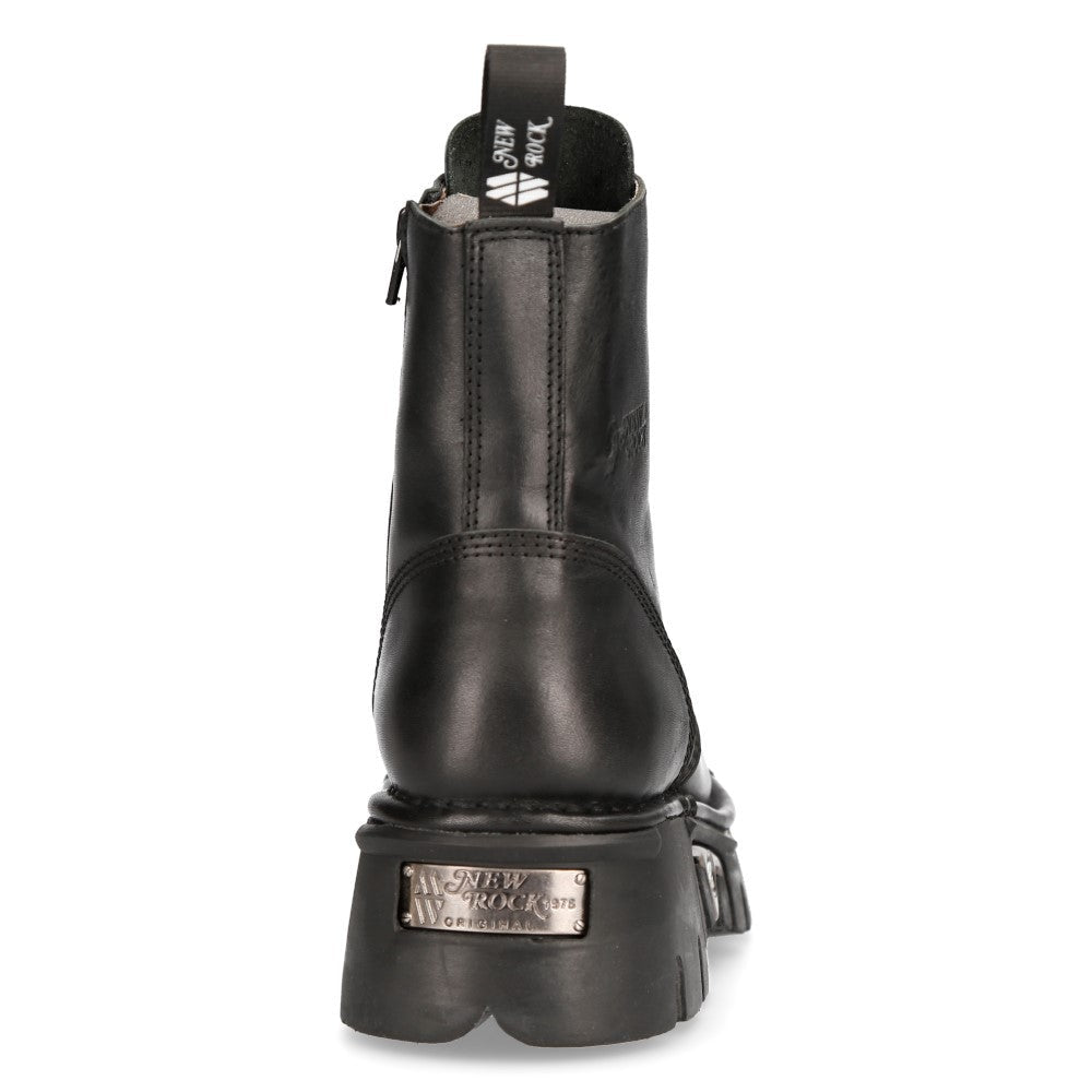 Botines Militares New Rock Góticos de Piel con Plataforma - Crazyinlove