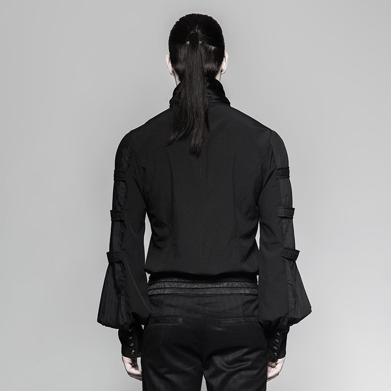 Camisa Gótica Hombre Negra con Chorrera - Crazyinlove