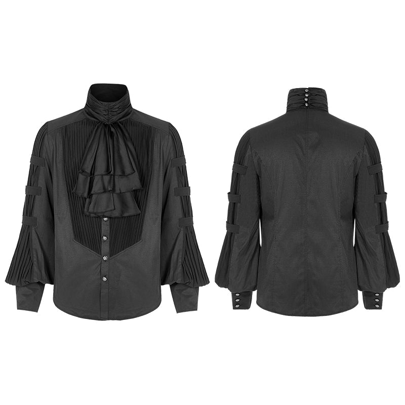 Camisa Gótica Hombre Negra con Chorrera - Crazyinlove