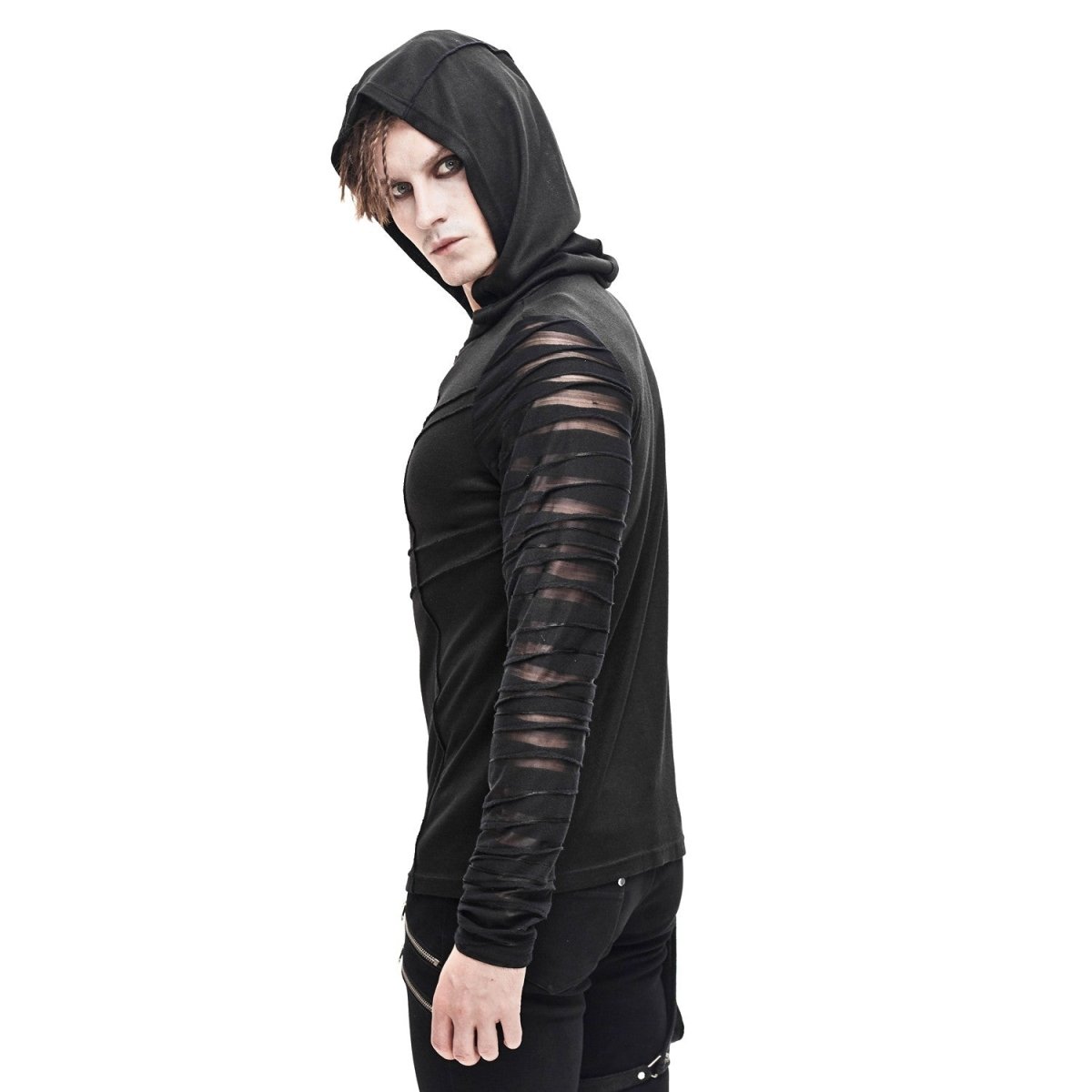 Camiseta Asimétrica con Capucha para Hombre - Crazyinlove