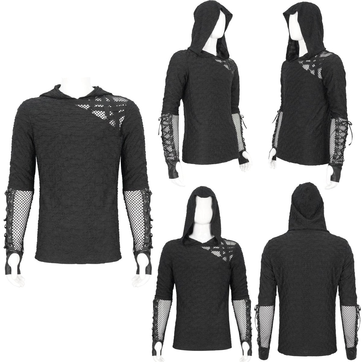 Camiseta Asimétrica con Capucha para Hombre - Crazyinlove