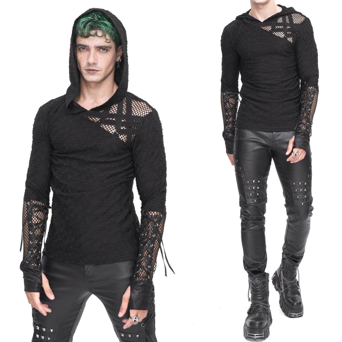 Camiseta Asimétrica con Capucha para Hombre - Crazyinlove