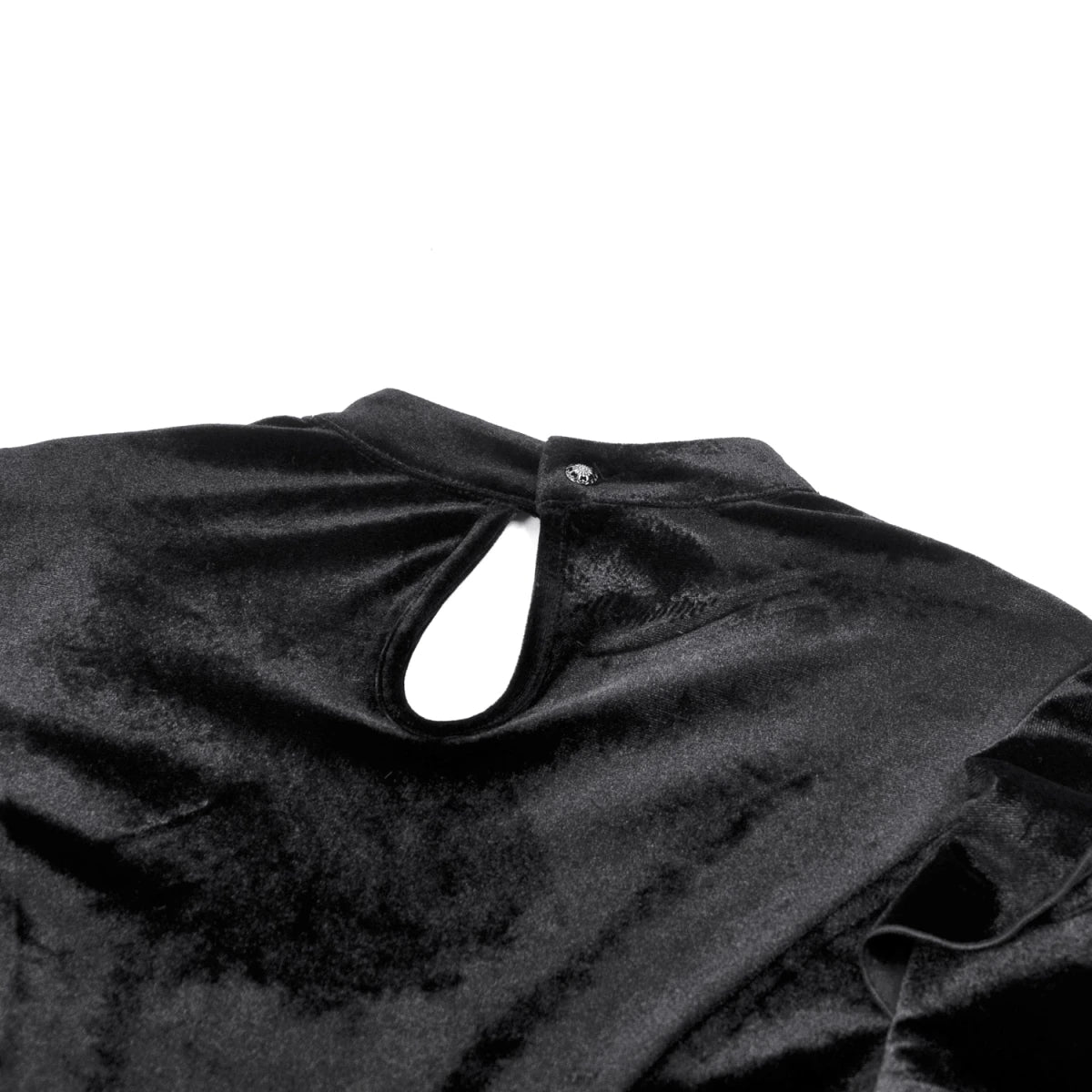 Camiseta de Terciopelo con Encaje y Mangas Bell - Crazyinlove