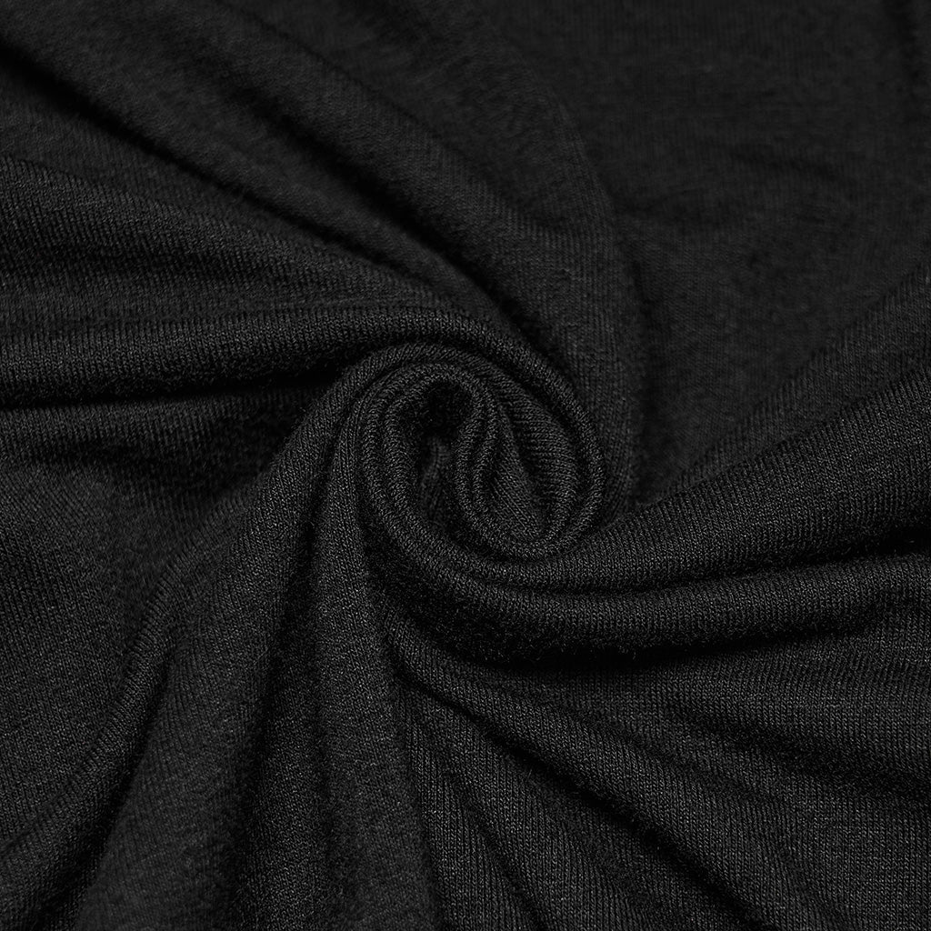 Muestra del punto de algodón elástico negro