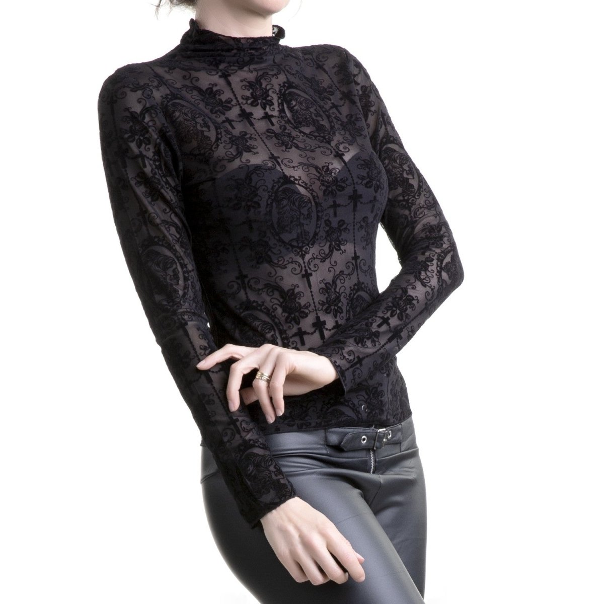 Camiseta Negra con Filigranas - Crazyinlove