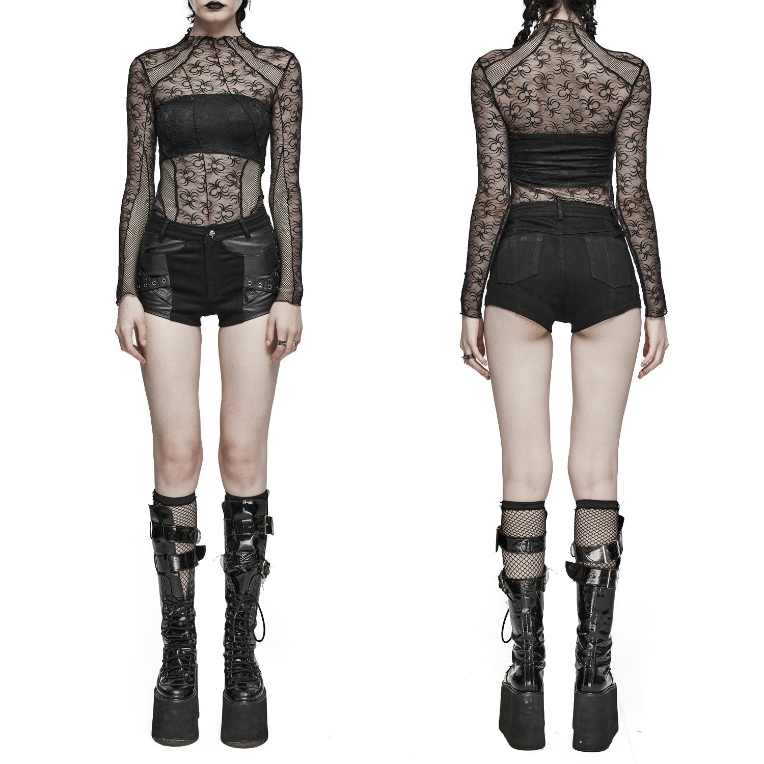 Camiseta Transparente con Arañas - Crazyinlove