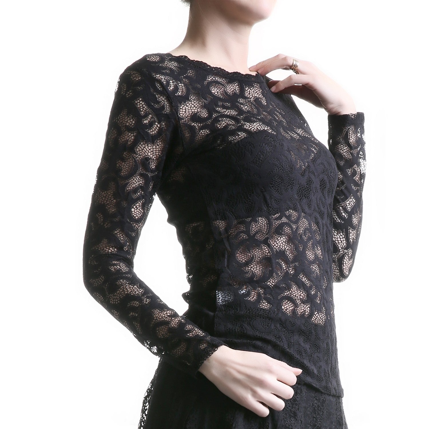Camiseta Transparente de Encaje - Crazyinlove