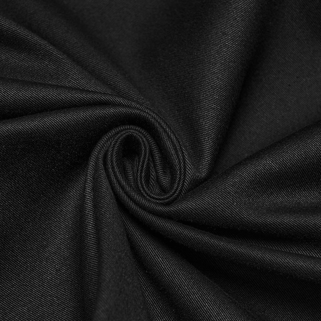 Textura del tejido de algodón negro de la capa
