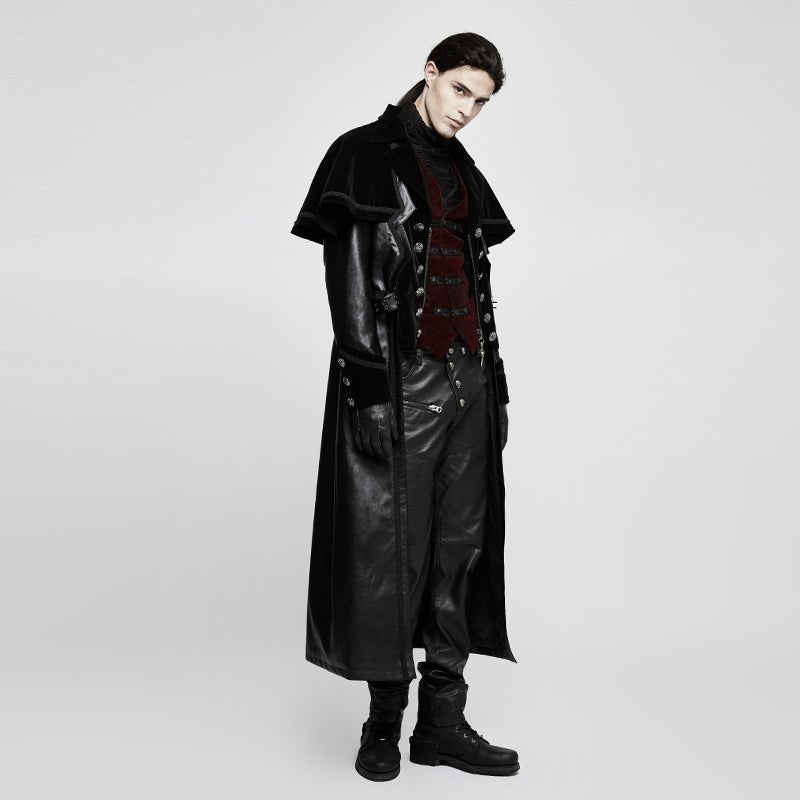 Chaleco Gótico Hombre Rojo Damasco con Alamares - Crazyinlove