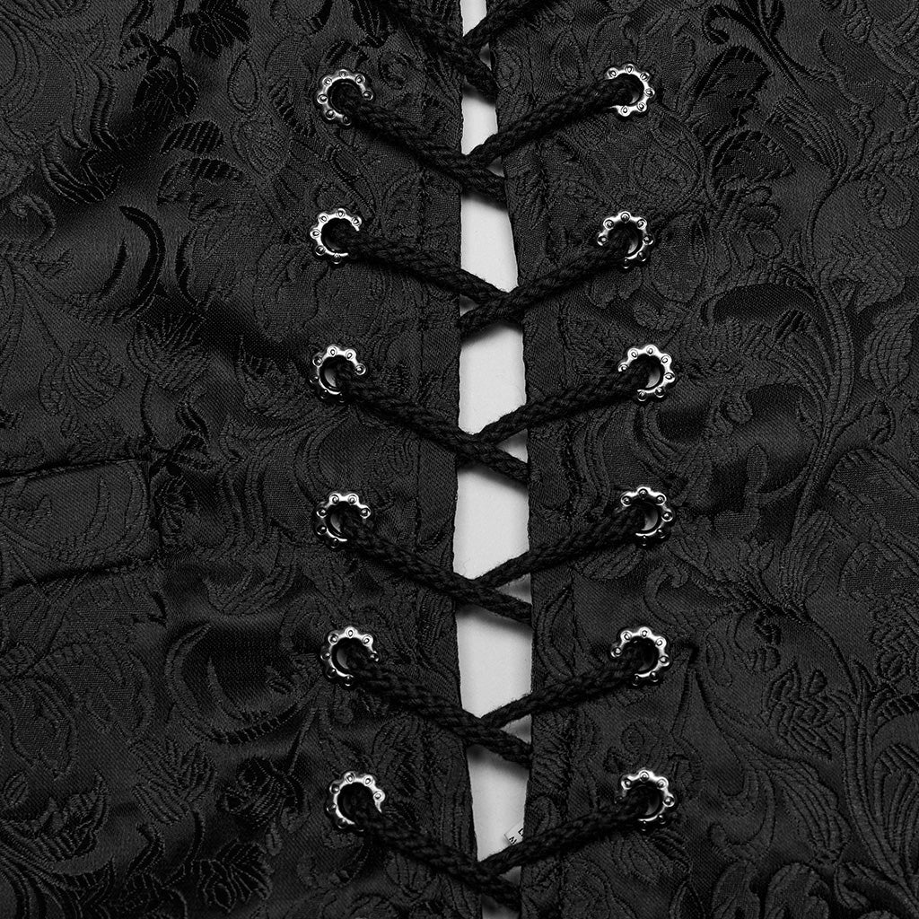 Chaleco Jacquard Rojo O Negro con Lazadas - Crazyinlove